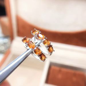 <span class=keywords><strong>Pendientes</strong></span> de aro de moda de rubí natural de Plata de Ley 925 de nuevo diseño fábrica al por mayor para uso diario - Product Image 3