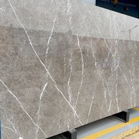Dalle de marbre gris olive poli de qualité supérieure pour intérieur de villa, taille personnalisée, étanche