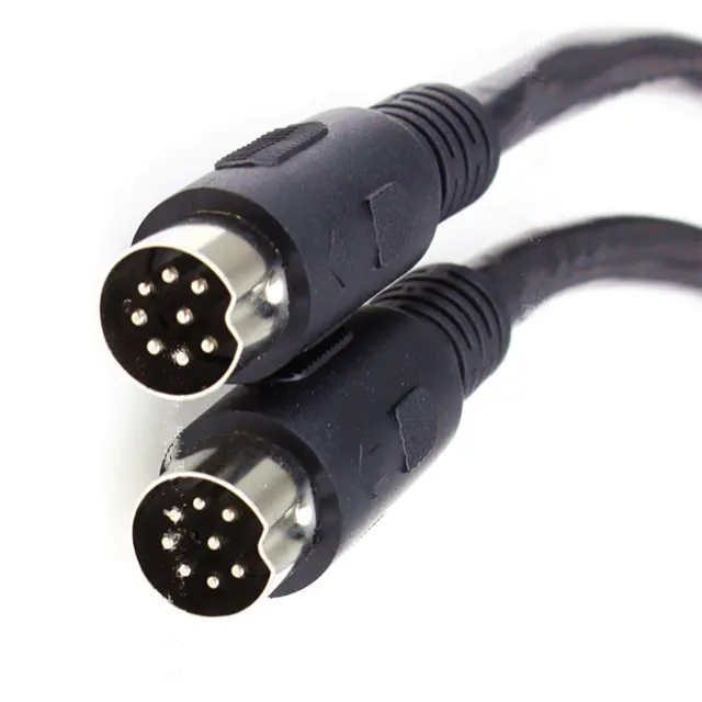 S Terminal Pria dan Wanita Perisai Kabel Ekstensi 8PIN Din untuk Plug AUX Audio Kabel Video
