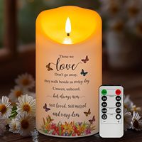 Bougie LED en cire de paraffine avec télécommande pour cadeaux de Noël et de condoléances - Décoration intérieure écologique