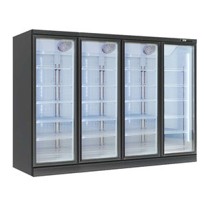 Réfrigérateur 4 portes <span class=keywords><strong>Lg</strong></span> Équipement commercial pour boissons froides Réfrigérateur à affichage en verre fleuri pour super marché - Product Image 4