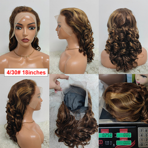 Letsfly Promoción de $76: Pelucas de Ondas Sueltas con Encaje Frontal 13x4, Peluca Ondulada de 18 Pulgadas, 100% Cabello Humano Brasileño 10A, 250g, Pelucas de Ondas Sueltas de Color - Product Image 3