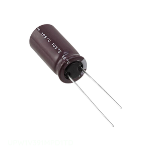 ตัวเก็บประจุรูผ่านรู390 uF 390 uF 20% 35V แบบเรเดียลตัวเก็บประจุ UPW1V391MPD1TD - Product Image 1