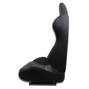 Siège de course JBR Racing universel réglable en cuir PU noir avec support de personnalisation - Product Image 4