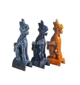 Material de Construcción, Tejas de Techo Glaseadas Estilo Chino, Techo de Casa con Adornos de Figuras de Animales - Product Image 4