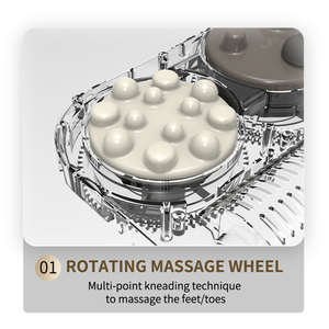 フットマッサージャマシン熱深いニーディング指圧フットマッサージャー空気圧縮筋肉をなだめる複数のマッサージ - Product Image 3