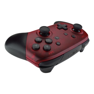 EXtremeRate Coque de remplacement DIY transparente rouge pour la face avant et la face arrière de la manette Nintendo Switch Pro - Product Image 4