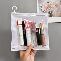 Sac d'emballage transparent en PVC personnalisé de luxe pour vêtements, pochette cosmétique transparente sur mesure, sac en plastique à fermeture éclair, sac à bijoux à fermeture éclair