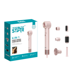 Secador de Pelo Winningstar 6 en 1 de Alta Velocidad con Función de Aire Frío y Caliente para Alisar y Rizar el Cabello - Product Image 1