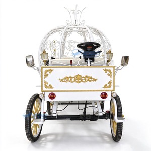 Carruaje eléctrico blanco de Cenicienta, vehículo de boda con forma de calabaza, carruaje para fiesta de bodas, carruaje con color personalizado - Product Image 6