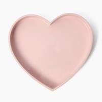 Charme en forme de coeur vanité plateau bijoux organisateur accessoires pour la maison stockage en bois rose laqué plateau