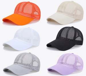 Gorras Trucker de 6 Paneles de Poliéster con Malla Completa, Gorras de Béisbol, Sombreros de Verano Transpirables para Exteriores, Gorras Snapback para Camping - Product Image 6