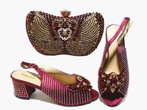 AB5859 Nouveau design bas guérir Extérieur chaussures et sac ensemble multicolores pour femmes - Product Image 2