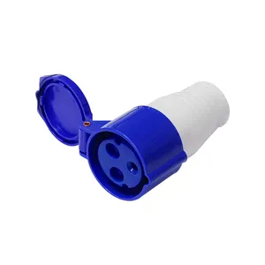 Hot sale16A 3P IP44 Manufacturer Cheaper Indoor Outdoor Dustproof Waterproof industrial plugs and sockets blue and white color