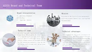 Mesin penganalisa kulit wajah, mesin analisis kulit wajah Digital 3D 2 tahun dengan tongkat hidrasi Checker