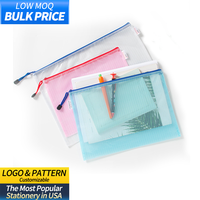 Envío Rápido, Bolsa de Plástico con Cierre y Logotipo Personalizado para Almacenamiento de Documentos, Caja para Archivos, Suministros de Oficina, Papelería A4 B6 PP