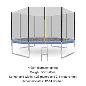 Grande 18ft al coperto per bambini e adulti trampolino parco Combo rimbalzo materiale materiale per divertimento all'aperto attrezzature miglior prezzo - Product Image 3