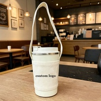 Individuelles Logo Umweltfreundliche Tägliche Tragbare Lässige Ins-Style Kleine Mini Canvas Baumwoll-Tragetasche für Kaffee und Café