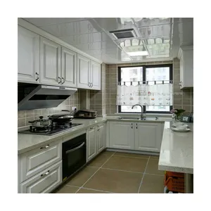 Modülü kontrplak mutfak dolabı Modern tasarımlar laminat cila bitirmek mutfak dolabı