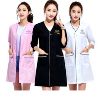 Nouvelle tenue de travail en polyester à manches courtes pour artiste maquilleur semi-permanent de style coréen, pour esthéticienne de salon de beauté et soins de la peau