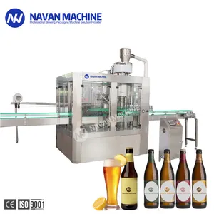 Máquina De Enchimento De Cerveja Automática Garrafa De Vidro Fabricação De Cerveja Linha Completa