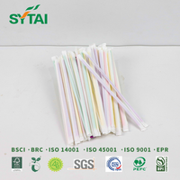 Pailles à bulles en plastique PP emballées individuellement pour bubble tea, smoothies et milkshakes, pailles jetables pour boba, idéales pour les fêtes