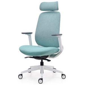 Chaise de bureau de direction en tissu à dossier haut avec accoudoirs 3D, appui-tête et dossier inclinables 4D réglables, pivotante verrouillable avec plateau adaptatif - Product Image 3