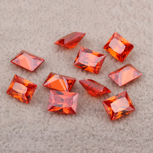 Populaire Rechthoek Zirkonia Sieraden Wit Roze Groen Amethist Geel Granaat Oranje Cz Stenen In Vele Kleuren Beschikbaar - Product Image 2