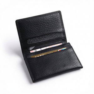 Custom Logo Genuine Leather Card <b>Holder</b> Slim Wallet <b>Passport</b> <b>Holder</b> Business Card Case for <b>Men</b> and Women - Product Image 1