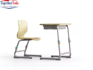 Table d'étude en plastique confortable au design moderne, ergonomique, réglable en hauteur, bureau et chaise individuels pour une utilisation en classe - Product Image 3