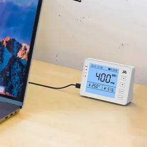 Monitor de co2/monitor de dióxido de carbono com temperação e umidade para monitor de ar em casa e com logger de dados/co2 metro