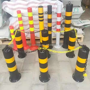 عمود تحديد المسار من الفولاذ المجلفن مضاد للتصادم، حاجز ثابت لمواقف السيارات في مراكز التسوق عالي الانعكاس - Product Image 5