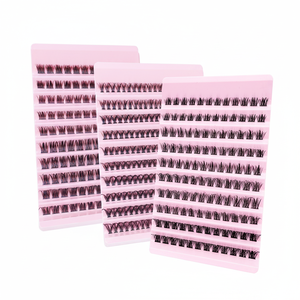 Asiteo 500 pz extension ciglia individuali da te grappoli sottili naturali 07-40pc-50pc combinazioni di ciglia arricciate per perfetto - Product Image 2