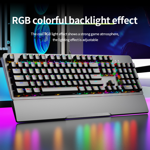 SOREX AK104 New Full Size RGB Mechanical Keyboard USB Type-C Wired ABS Translucent Keycaps Ambidextrous Programmable Gaming