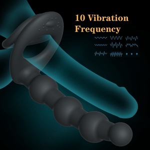 Dildo de <span class=keywords><strong>doble</strong></span> penetración al por mayor, plug anal, anillos para el pene, vibrador de punto G, dildo de silicona con correa para masaje de orgasmo, dildo strap-on. - Product Image 2