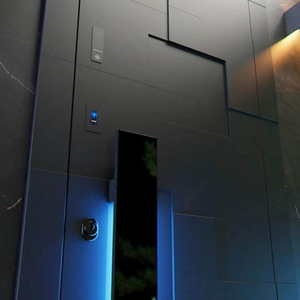 Thiết Kế Tinh Tế Nhôm Bên Ngoài Chính Nhập Cửa Với <span class=keywords><strong>LED</strong></span> Nhập Cửa Lấy Xử Lý An Ninh Biệt Thự Phía Trước Cửa Cho Nhà - Product Image 4