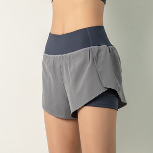 <span class=keywords><strong>Short</strong></span> de course 2 en 1 pour femmes <span class=keywords><strong>Short</strong></span> léger à séchage rapide Gym Athletic Training Yoga <span class=keywords><strong>Short</strong></span> avec <span class=keywords><strong>poche</strong></span> pour téléphone - Product Image 4