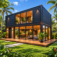 Nouvelle maison modulaire conteneurisée de type double étage, de haute qualité, pour l'Australie, avec chambre et restaurant en conteneur maritime