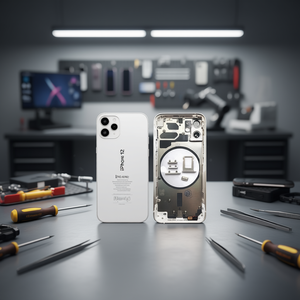 Chasis para iPhone 12 con Tapa Trasera Blanca - Product Image 2