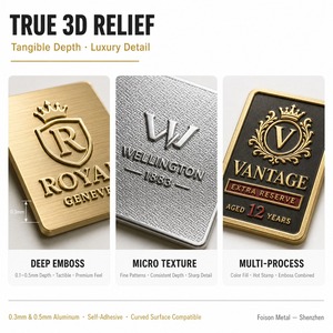 Adesivi Metallici 3D Goffrati a Taglio Diamantato, Adesivi per Emblemi Metallici per Contenitori in Plastica, Adesivi Metallici per Carte, <span class=keywords><strong>Profumo</strong></span> - Product Image 4