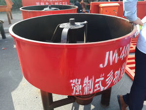 ディーゼルエンジンコンクリートパン混合機垂直スタンドフラット口セメントミキサー建設用フラット口コンクリートミキサー - Product Image 5