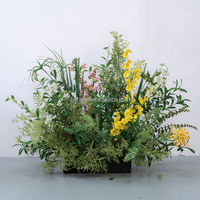 Hochzeits blumen läufer Künstliche Blumen Läufer für Hochzeits blumen Dekoration Hintergrund