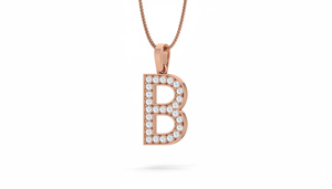 Luxury Natural Diamond Alphabet B Pendant for Women Personalized Initial <b>Letter</b> Fine Jewelry in <b>Gold</b> for Daily Wear and Gifting - Product Image 3