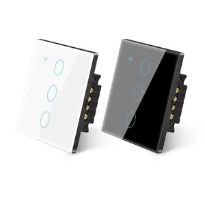 Interruptor inteligente Tuya para luz de vida, com sensor de toque, compatível com aplicativo, controle remoto sem fio neutro, 110V, 220V, para Alexa Google Home