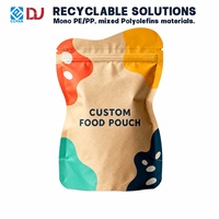 Op maat gemaakte, speciaal gevormde staande pouch met platte bodem, gusset en ritssluiting voor bulkverpakkingen van droge voedingsmiddelen voor de detailhandel.
