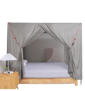 Square EMF Shielding Canopy Anti Radiation Bed Net Canopy With Frame Silver Coated Mesh Radiation Bed Canopy WiFi Router Guard