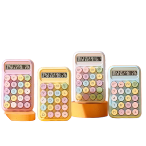 Clavier <span class=keywords><strong>mécanique</strong></span> portable 10 touches avec calculatrice intégrée, idéal pour les examens et la comptabilité, pour les influenceuses. - Product Image 3