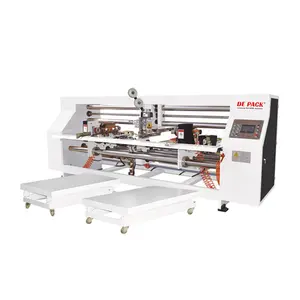 Depack Fabriek Prijs Pizza Doos Maken Machine Semi-Auto Dubbel Stuk Naaimachine Of Stikmachine