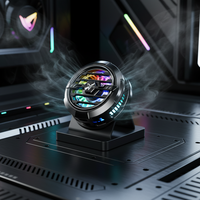 Refroidisseur de téléphone magnétique U-JIE F27 en ABS avec clip arrière à semi-conducteurs, lumière RGB et poignée détachable pour la décoration