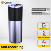 Purificateur d'air pour voiture, dispositif anti-enregistrement audio, bloqueur vocal avec 24 têtes ultrasoniques et 8 interfaces de blocage Comet RC15K